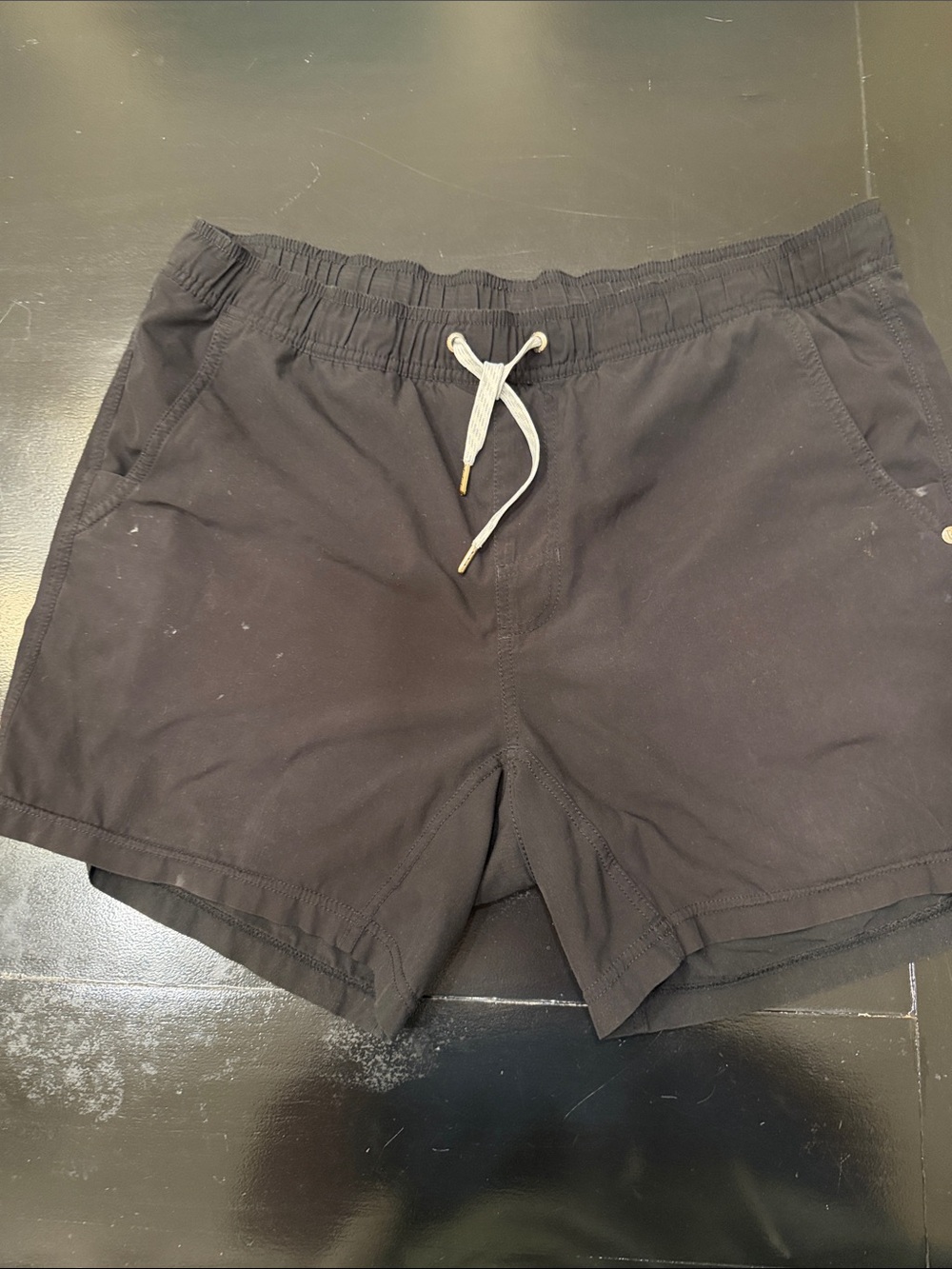 Vuori Black Athletic Shorts with Drawstring